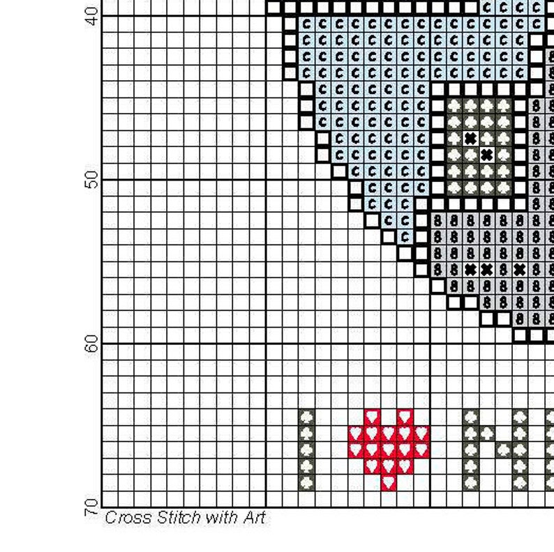 I love NYC cross stitch pattern for beginner, New York Landscape Modern cross stitch PDF Easy cross stitch chart Mosaic Cross stitch pattern image 5