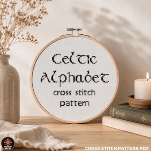 Celtic Alphabet Cross Stitch Font Pattern (PDF)