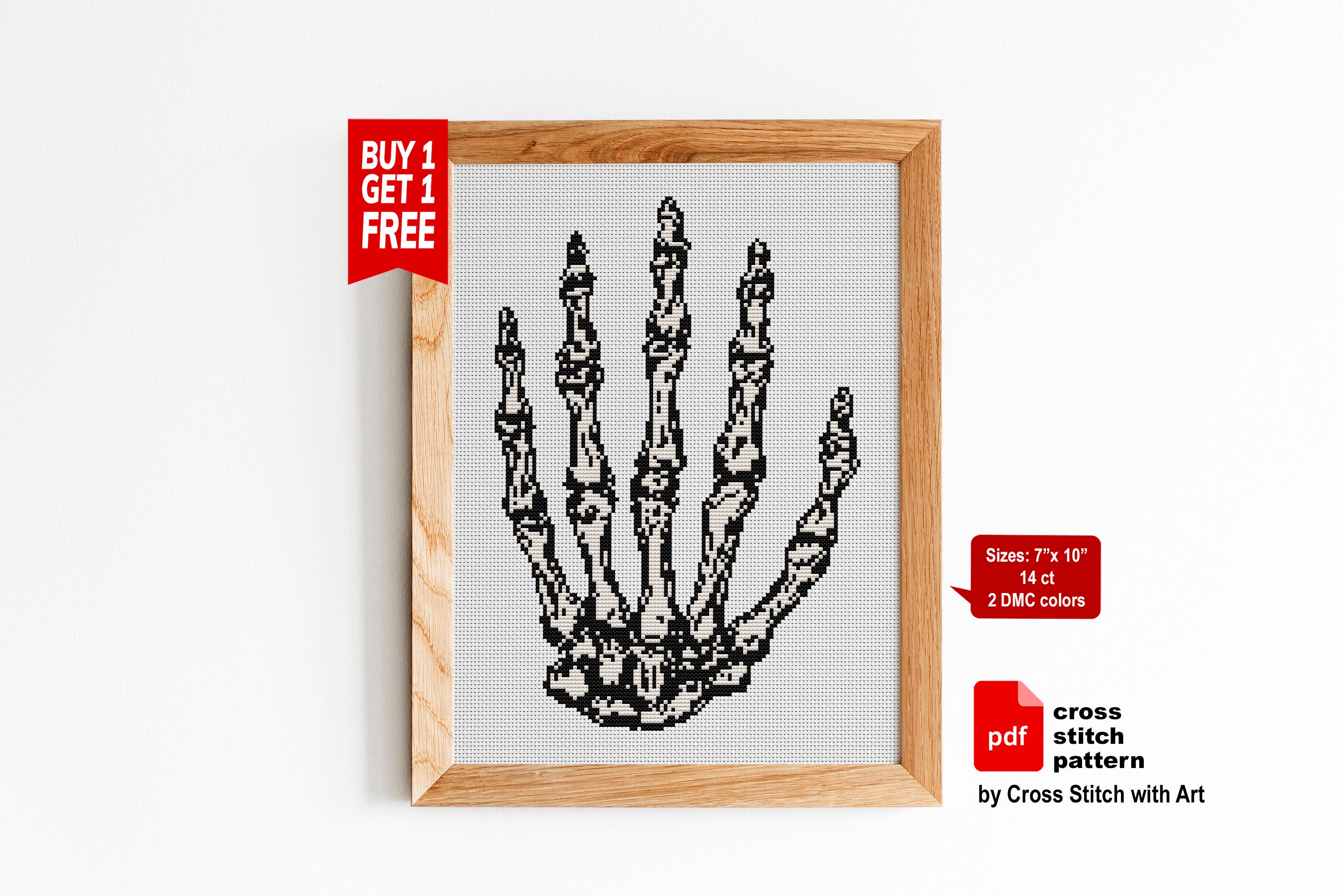 Anatomy Cross Stitch Pattern. Modern Cross Stitch PDF Skeleton Etsy