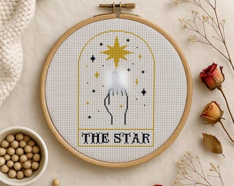 Sarcastic Middle Finger Tarot Card Cross Stitch Pattern (PDF)