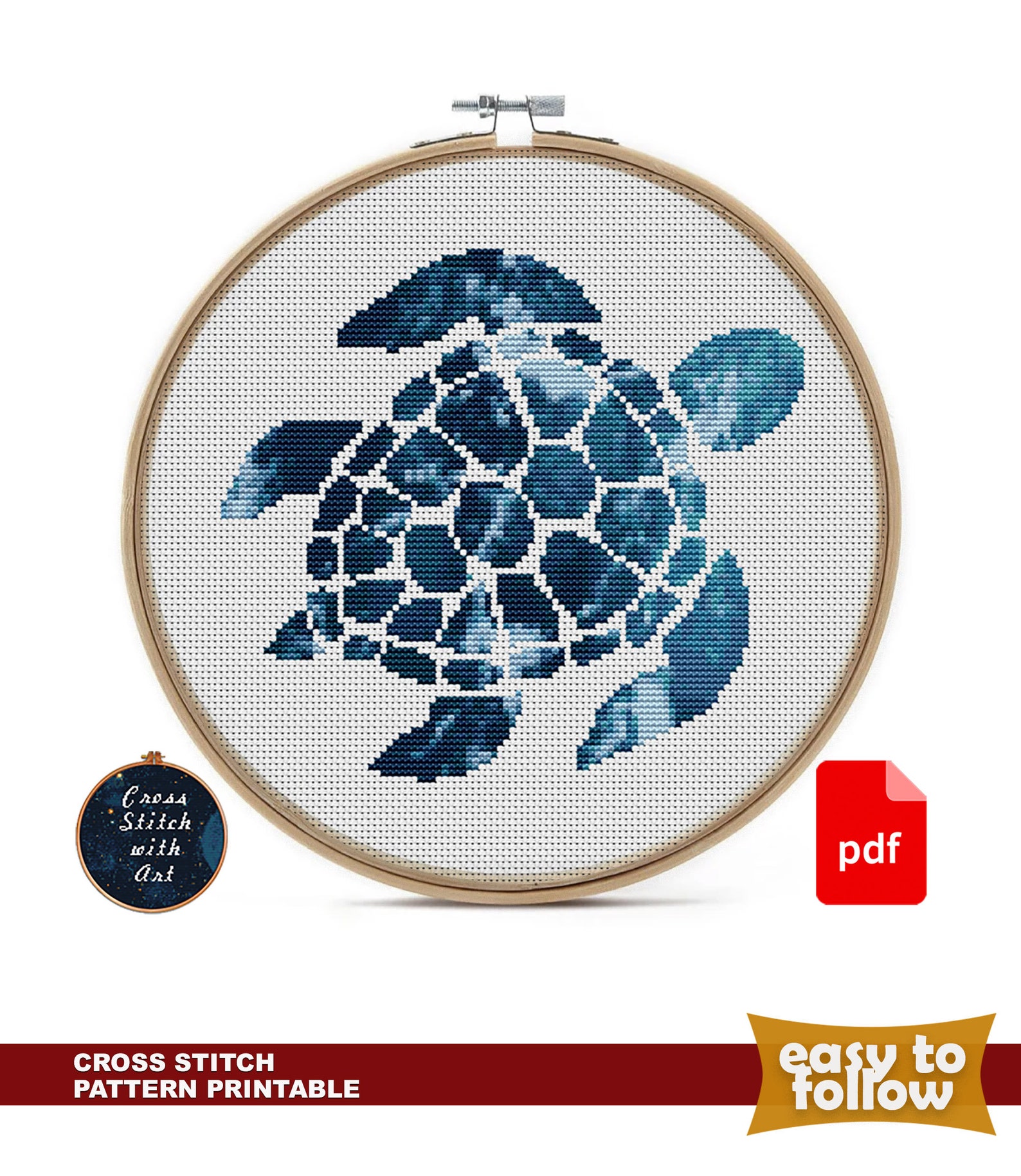 Turtle Cross Stitch Patterns Bundle Nautical Cross Stitch Etsy