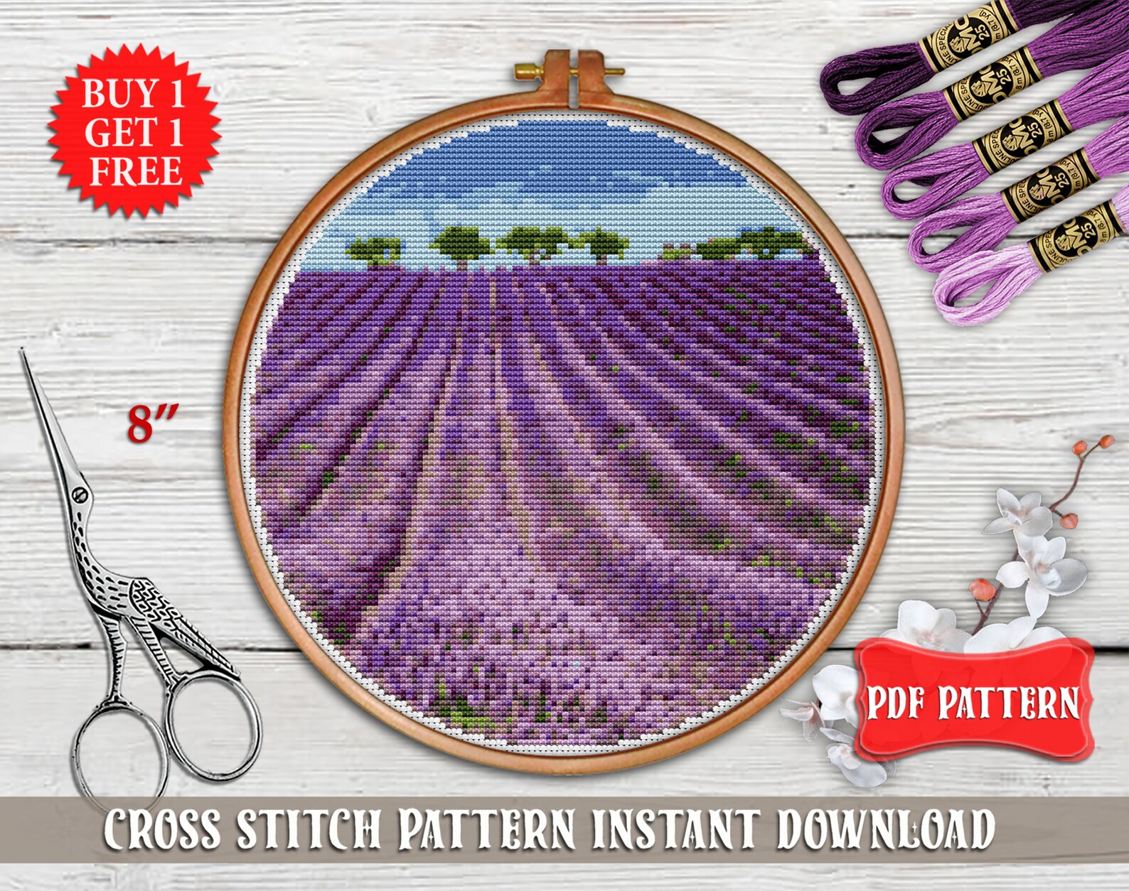 Cross Stitch Pattern Landscape Cross Stitch PDF Nature - Etsy