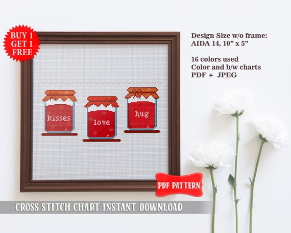 Counted cross stitch pattern Grass Cross-Stitch PDF Instant Download Free shipping