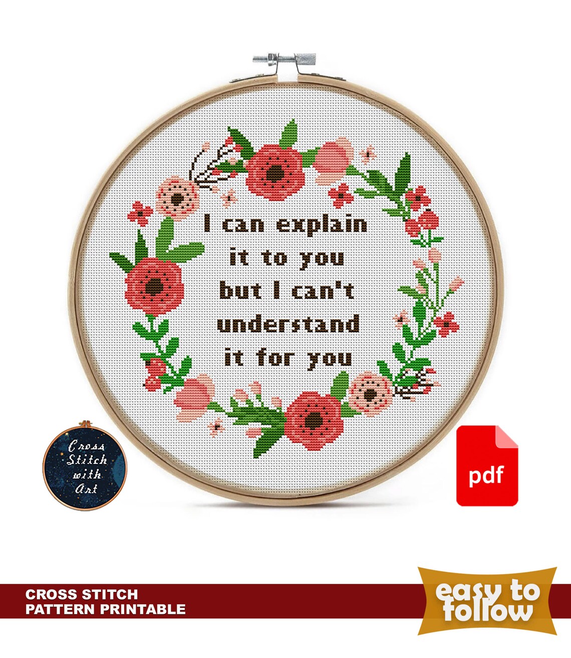 Snarky Cross Stitch Pattern. Explain It to You. Rude Cross Etsy