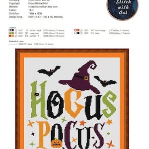 Halloween cross stitch patterns bundle. Witch please cross stitch PDF. Modern cross stitch. Easy counted xstitch. Halloween embroidery image 9