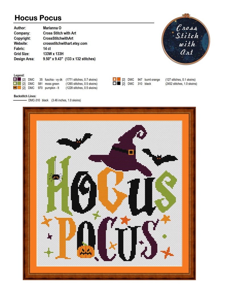 Halloween cross stitch patterns bundle. Witch please cross stitch PDF. Modern cross stitch. Easy counted xstitch. Halloween embroidery image 9