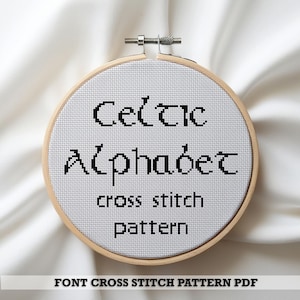 Celtic Alphabet Cross Stitch Font Pattern (PDF)