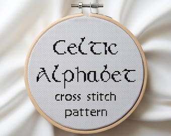 Celtic Alphabet Cross Stitch Font Pattern (PDF)