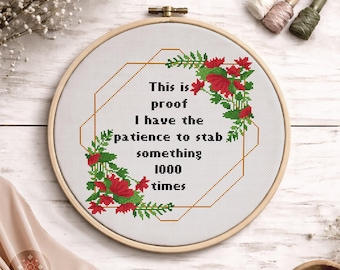 Sarcastic Cross Stitch Pattern, Snarky Quote (PDF)