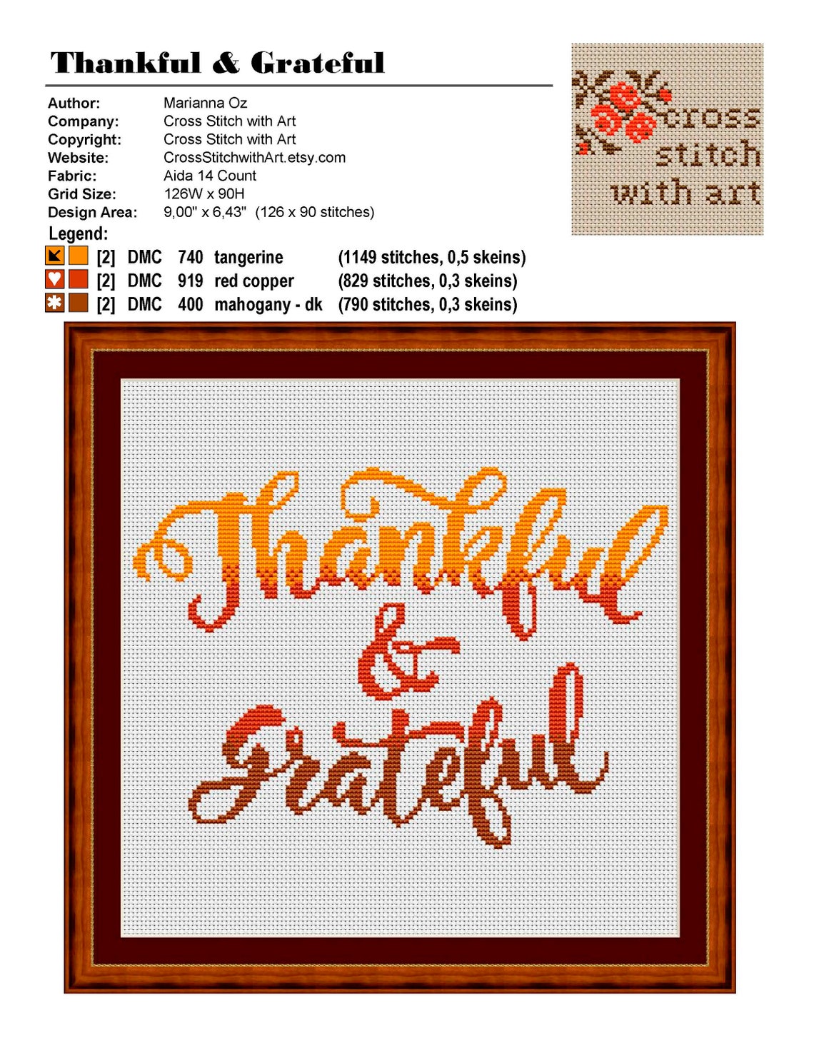 Thanksgiving Cross Stitch Pattern PDF Holiday Cross Stitch | Etsy