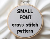 Small Font Alphabet Cross Stitch Pattern - ABC, Easy Letter Embroidery (PDF Chart)