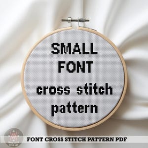 Kreuzstich-Muster mit kleiner Schrift - ABC, Alphabet, Easy Lettering Stickerei