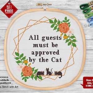 Cat cross stitch pattern Sassy cross stitch PDF Animal cross stitch Funny counted cross stitch Cat lover gift, embroidery, xstitch printable