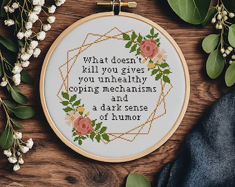 Spew Profanities Like F*cking Lady - Funny Cross Stitch Pattern PDF. Swear Quote Embroidery Chart. Bold Feminist Decor for Sarcastic Women