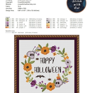 Halloween cross stitch patterns bundle. Witch please cross stitch PDF. Modern cross stitch. Easy counted xstitch. Halloween embroidery image 8