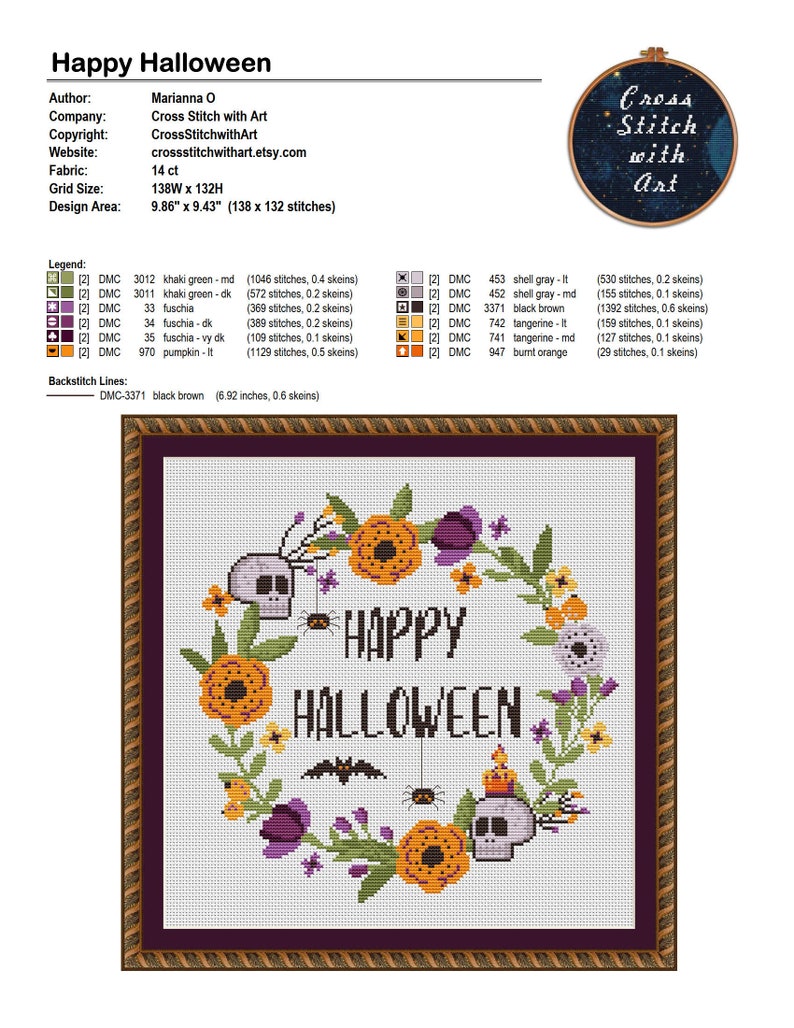 Halloween cross stitch patterns bundle. Witch please cross stitch PDF. Modern cross stitch. Easy counted xstitch. Halloween embroidery image 8