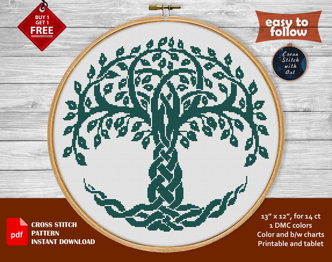 Celtic Tree Cross Stitch Pattern. Tree of Life Cross Stitch. Celtic Knot Embroidery Easy Counted Cross Stitch PDF. Irish Modern Cross Stitch - Etsy celtic-tree-cross-stitch-pattern-tree-of-life-cross-stitch-celtic-knot-embroidery-easy-counted-cross-stitch-pdf-irish-modern-cross-stitch-etsy