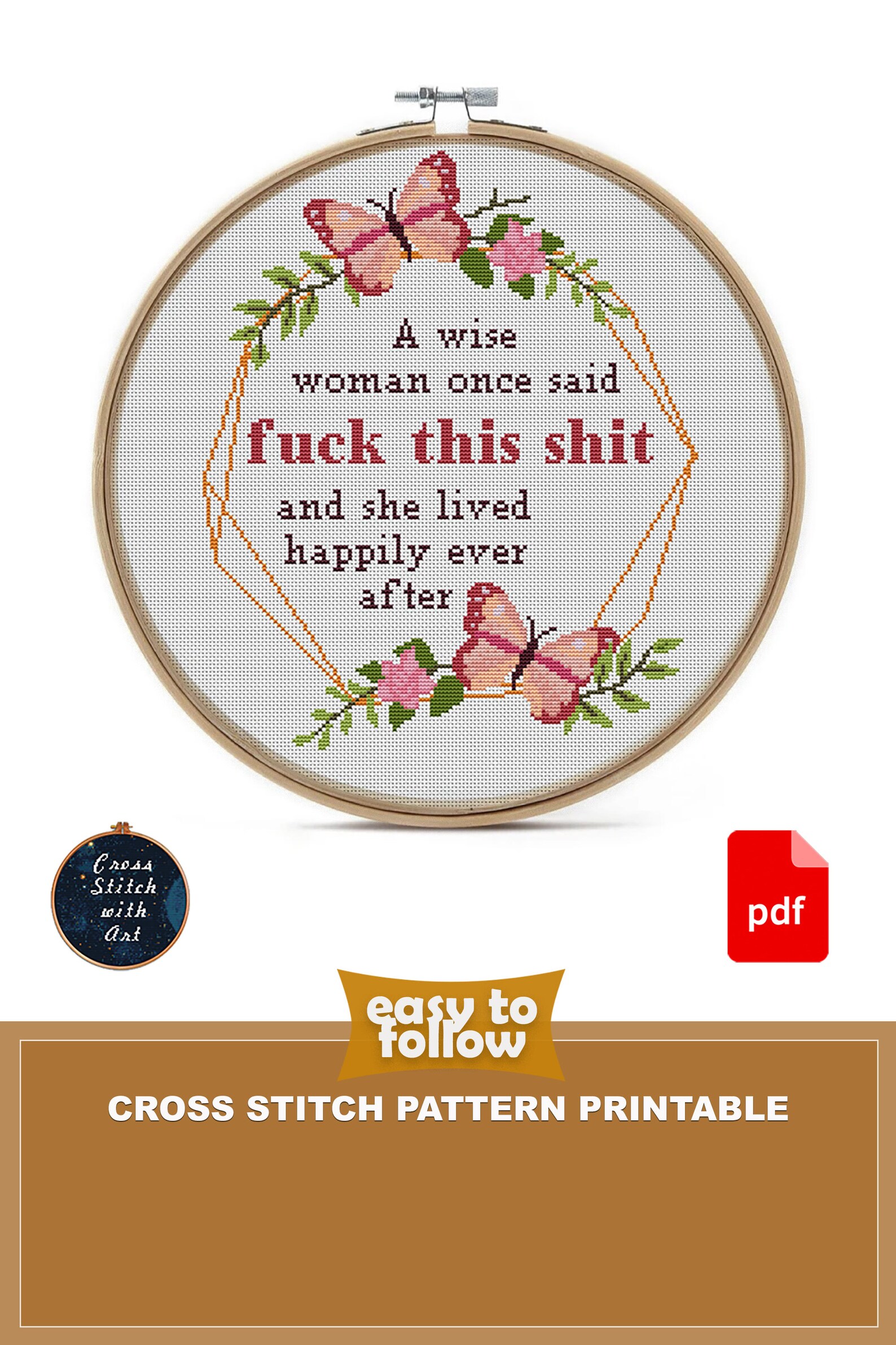 Snarky Cross Stitch Patterns Bundle. Swearing Cross Stitch Etsy