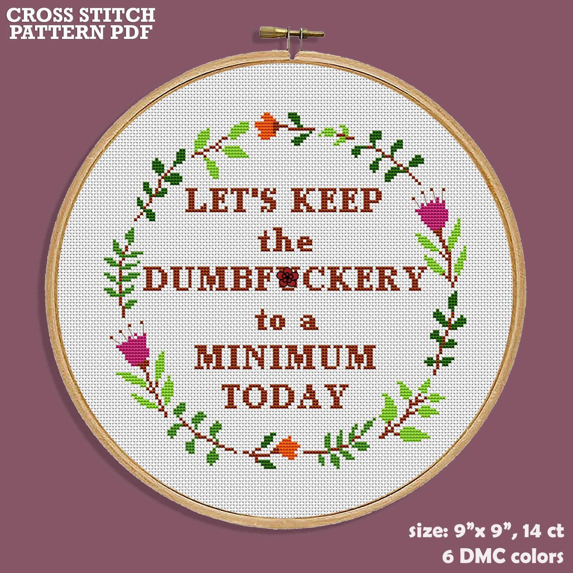 Funny Sarcastic Cross Stitch Pattern - Mature Decor (PDF) - Etsy