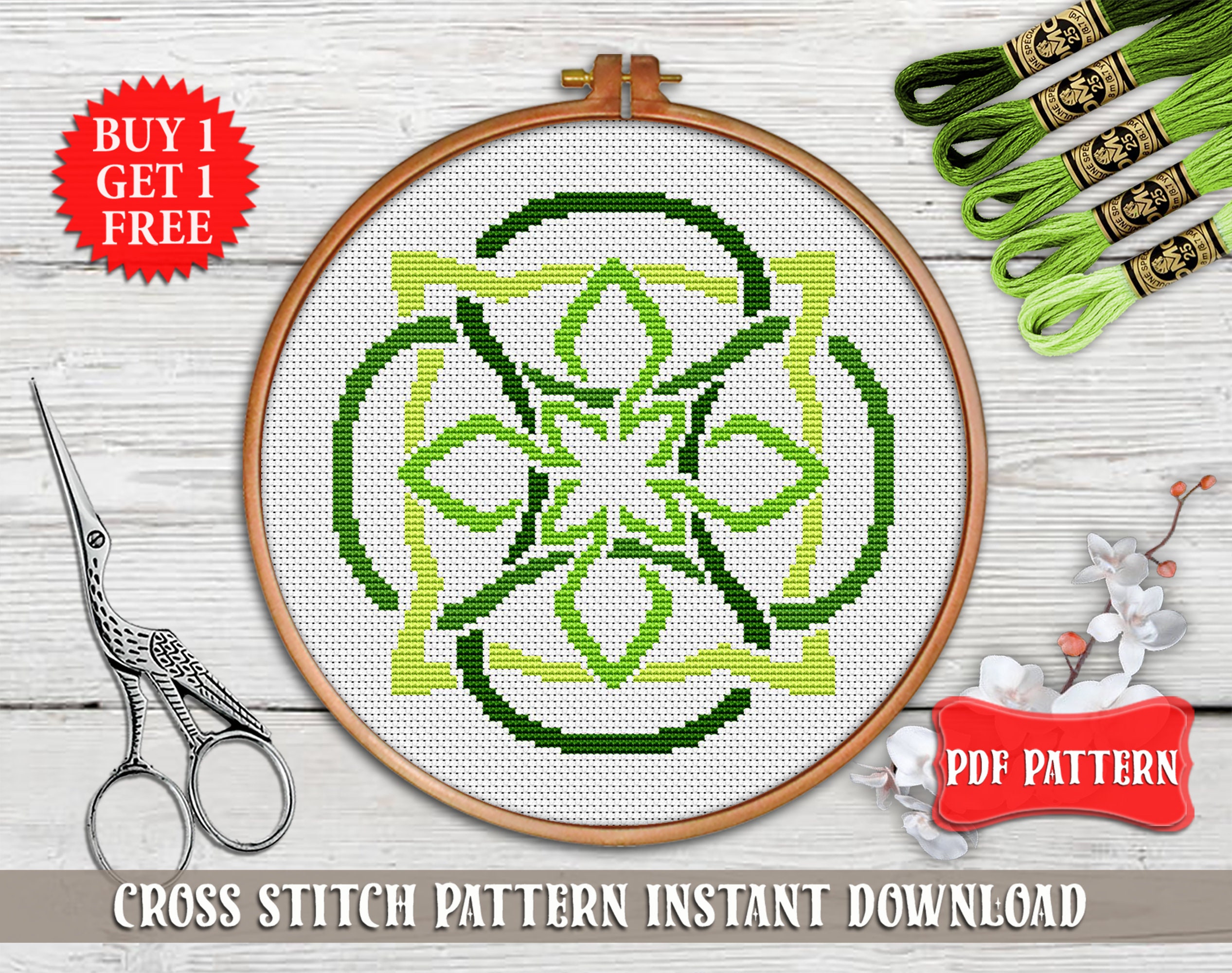 Celtic Cross Stitch Pattern PDF Celtic Knot Cross Stitch - Etsy