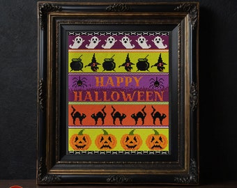 Halloween-provkorsstygnsmönster, kuslig heminredning (PDF)