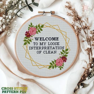 Snarky bloemenkruissteekpatroon (pdf-download)