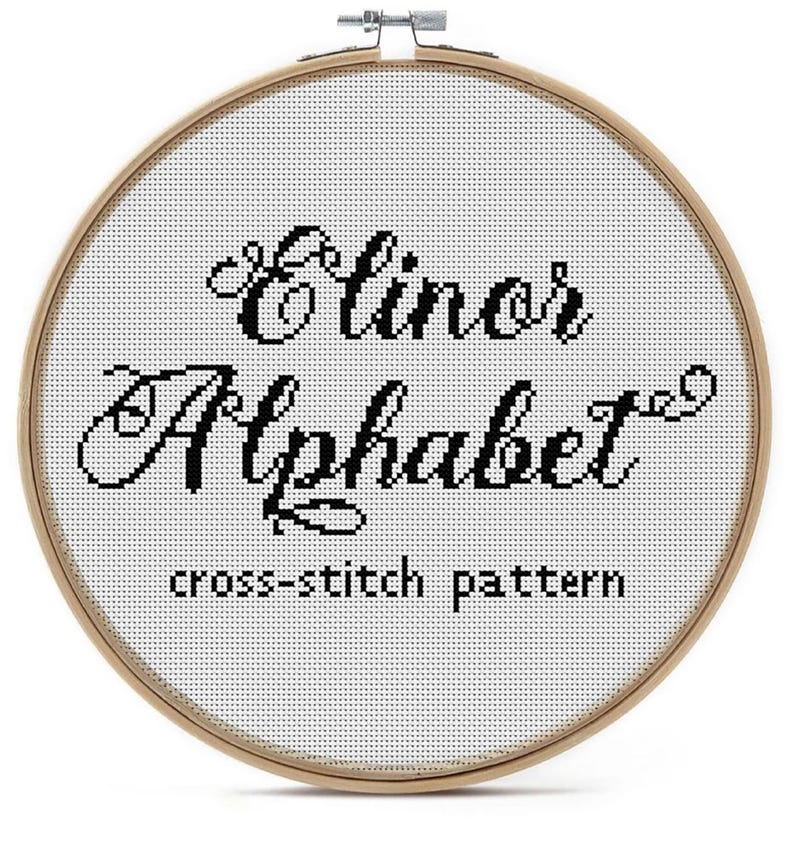 Calligraphy Font Alphabet Cross Stitch Pattern | Cursive ABC (PDF ...