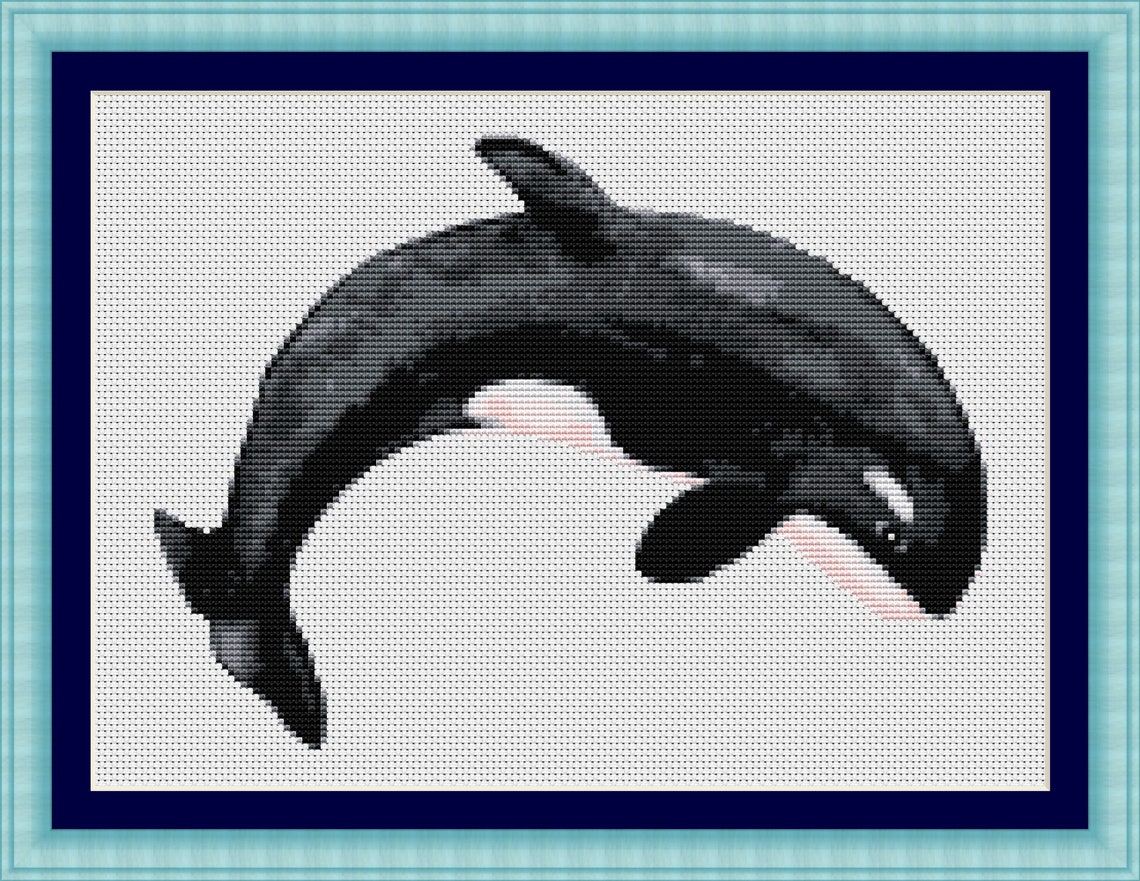 Orca Cross Stitch Pattern. Killer Whale Cross Stitch PDF. | Etsy UK