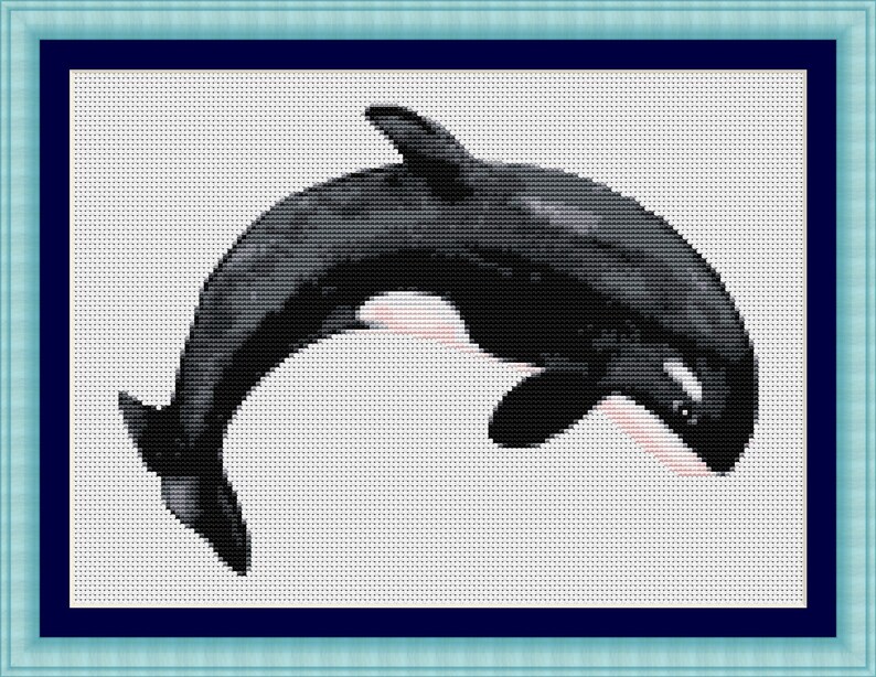 Orca Cross stitch pattern PDF Killer whale cross stitch design | Etsy