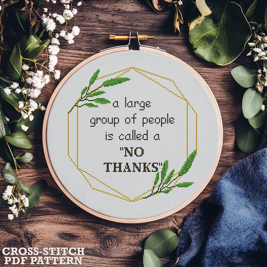 Funny Introvert Cross Stitch Pattern, Sarcastic Quote (PDF Pattern) - Etsy