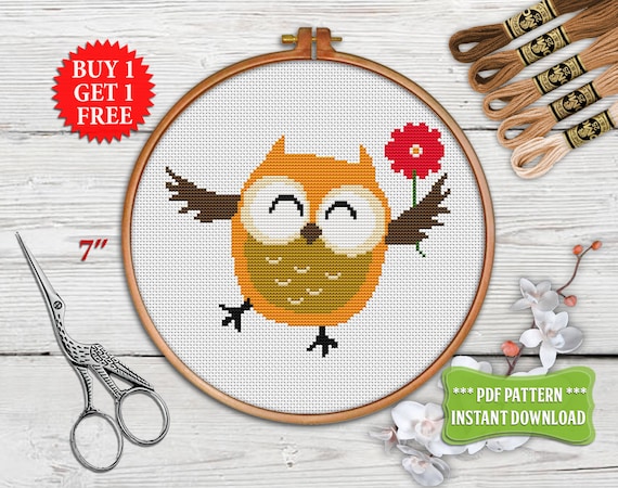 Owl Cross Stitch Chart