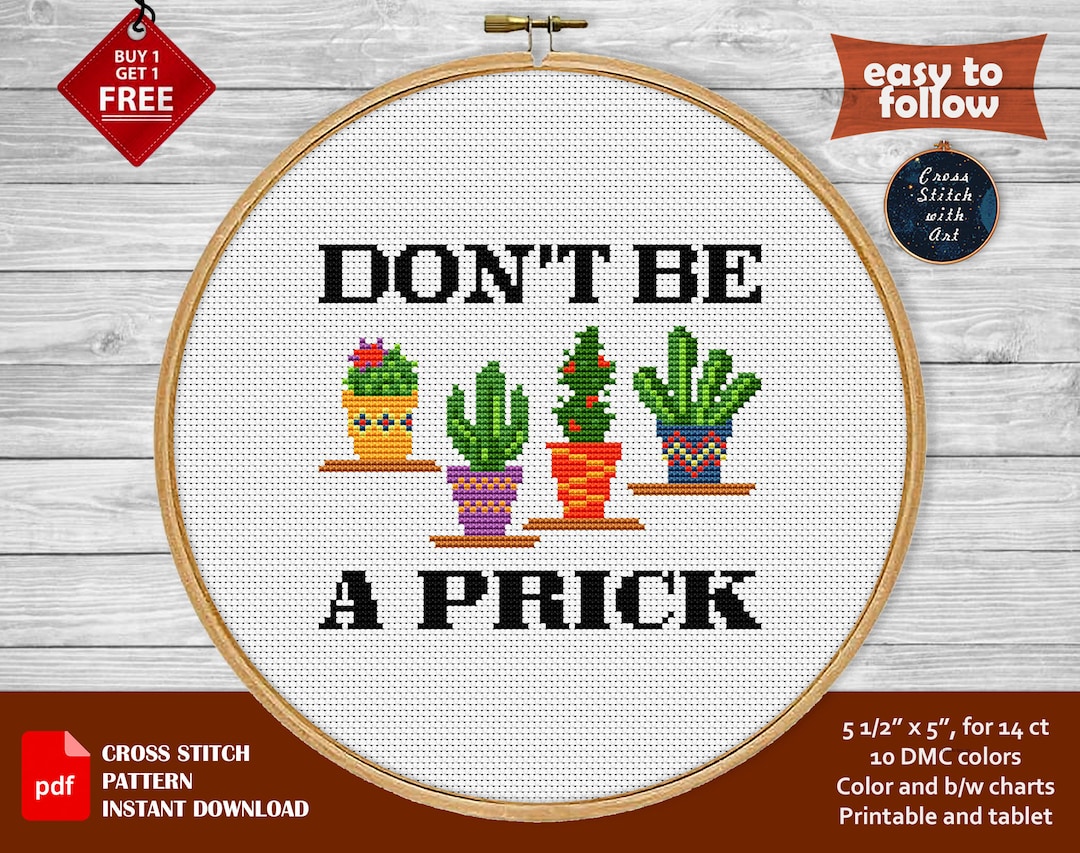Don't Be a Prick Cross Stitch Pattern. Snarky Cross Stitch PDF. Subversive Embroidery. Funny Adult Cross Stitch Easy Counted Xstitch, Sweary - Etsy don-t-be-a-prick-cross-stitch-pattern-snarky-cross-stitch-pdf-subversive-embroidery-funny-adult-cross-stitch-easy-counted-xstitch-sweary-etsy