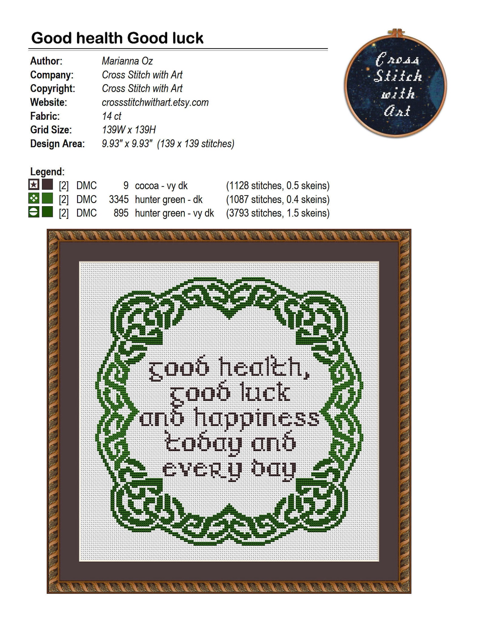 Celtic Cross Stitch Pattern. Irish Blessing Cross Stitch PDF. Etsy