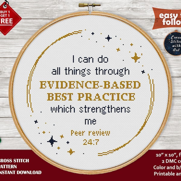 Funny cross stitch pattern. I can do all things. Science nerdy cross stitch PDF. Counted snarky cross stitch, sarcastic quote, best practice