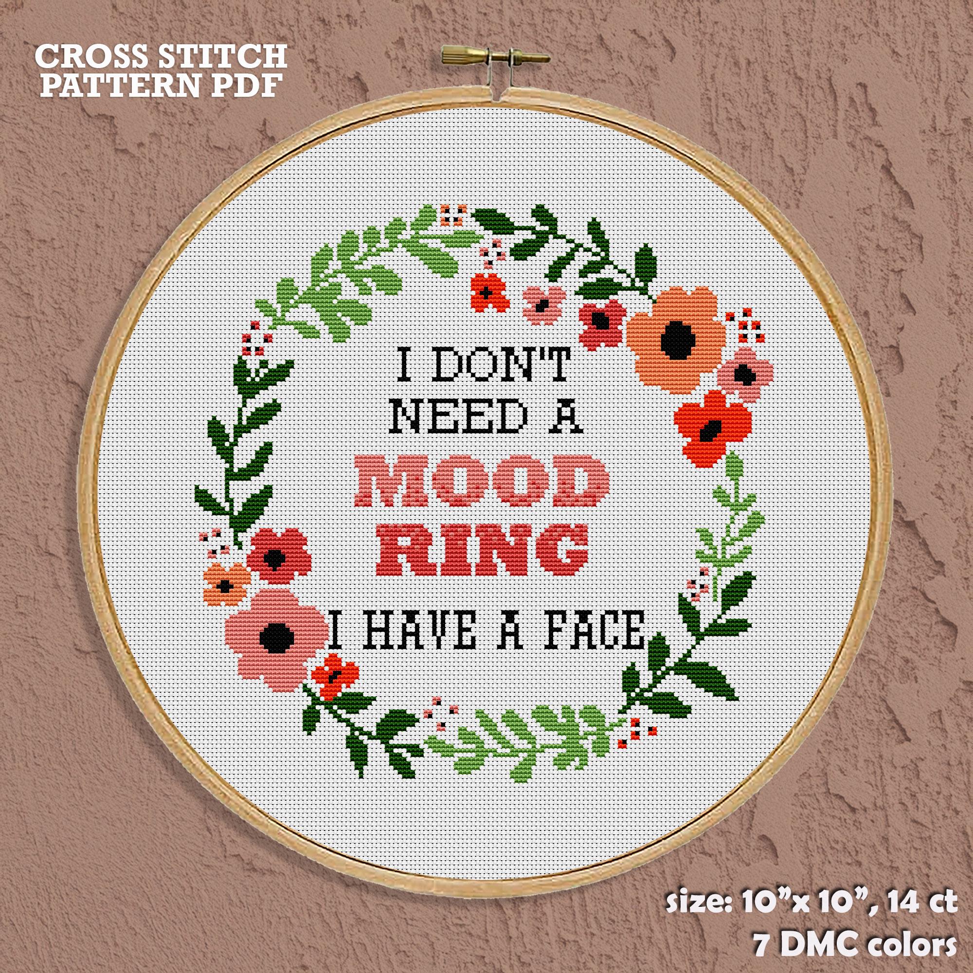 Funny Sarcastic Cross Stitch Pattern – Snarky Home Decor (PDF Pattern ...