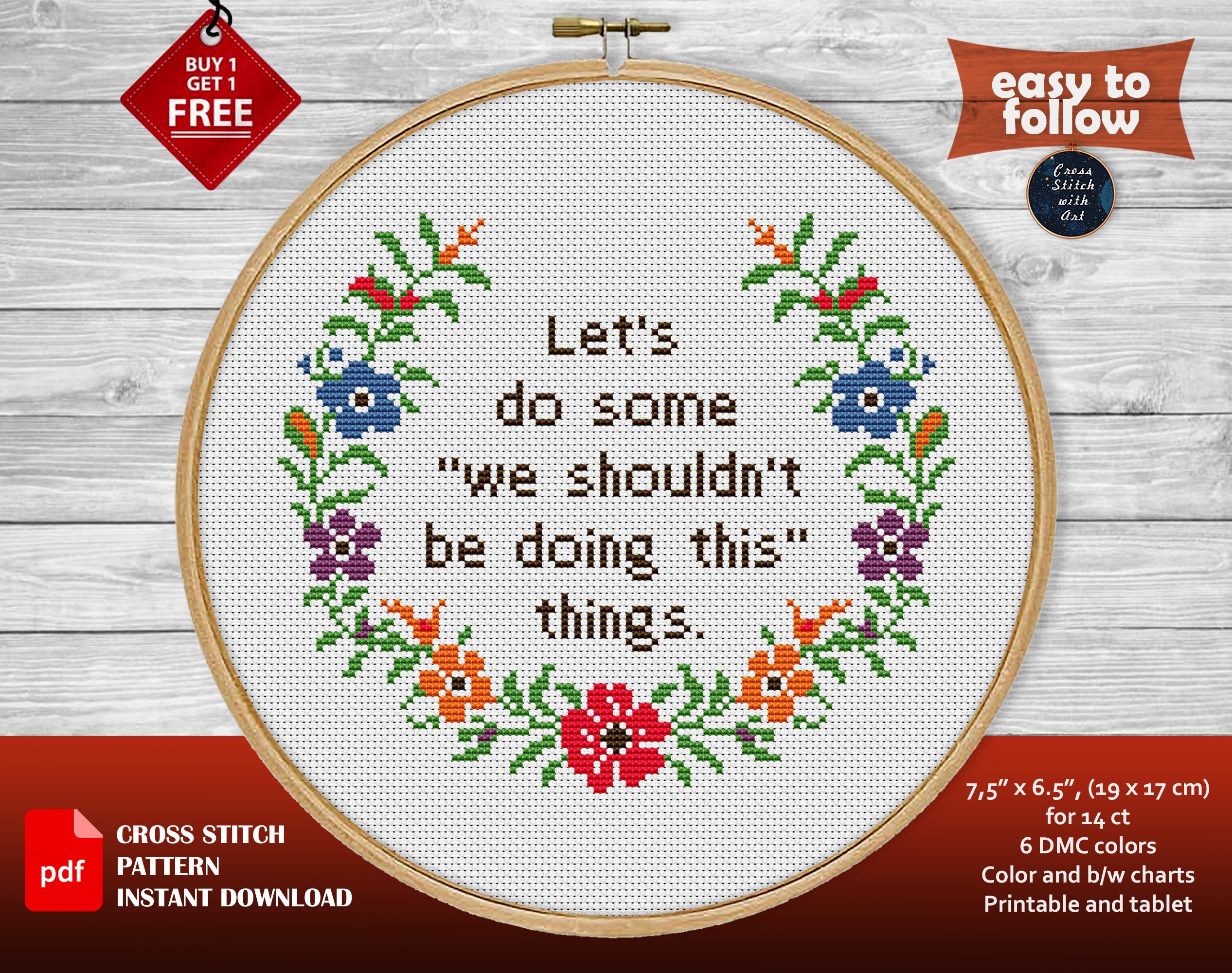 Snarky Cross Stitch Pattern. Let's Do Some. PDF. Sassy Etsy