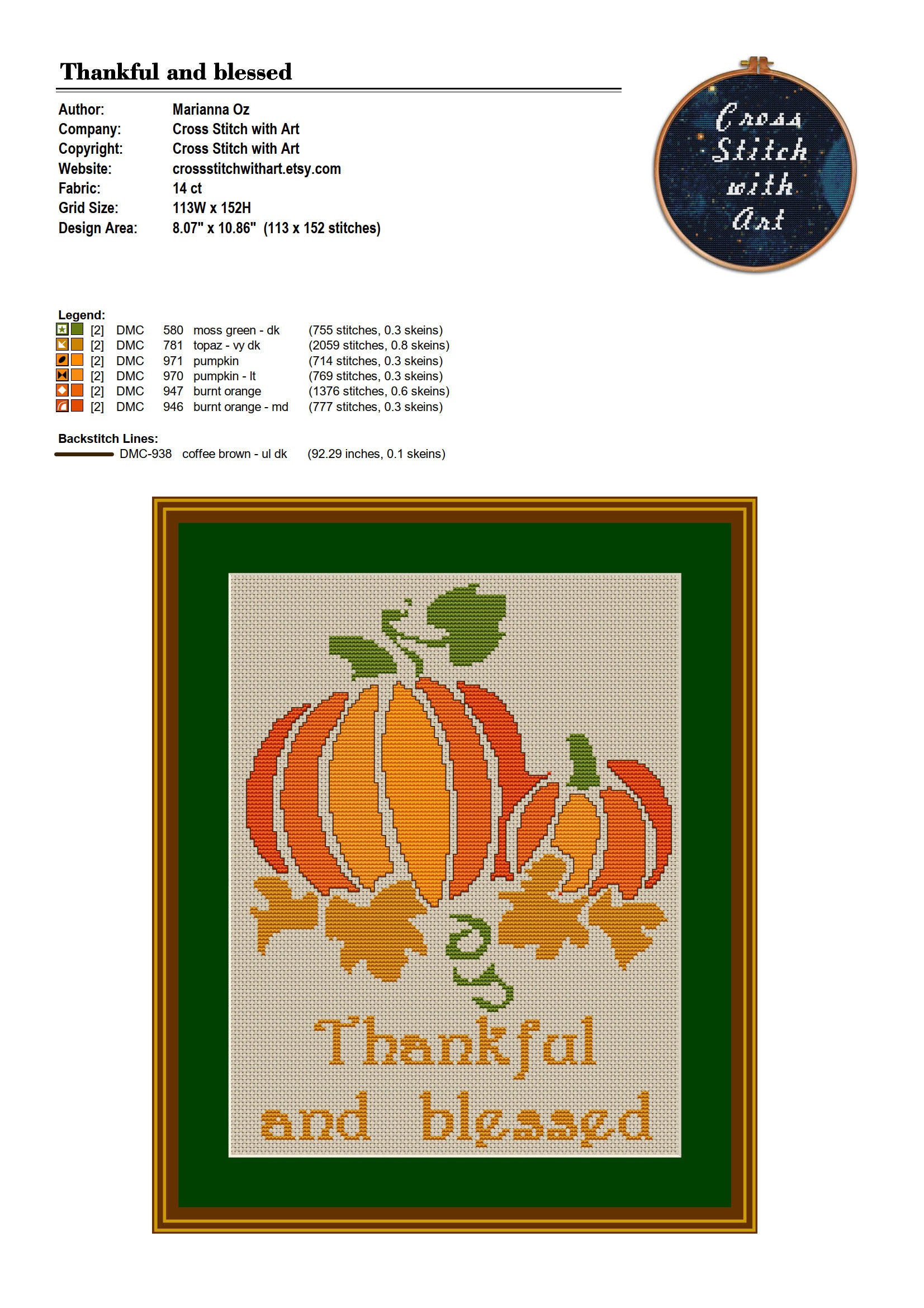 Thanksgiving cross stitch pattern Autumn Holiday cross stitch - Etsy España