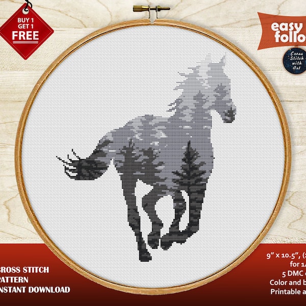 Horse Cross Stitch Etsy