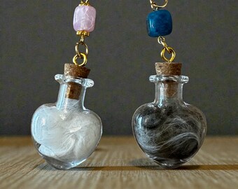 Personalized amulet made with your pet's fur and a real stone