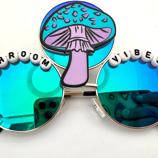 ShRooM ViBes - Gafas Funky Mushroom Third Eye Rave Festival