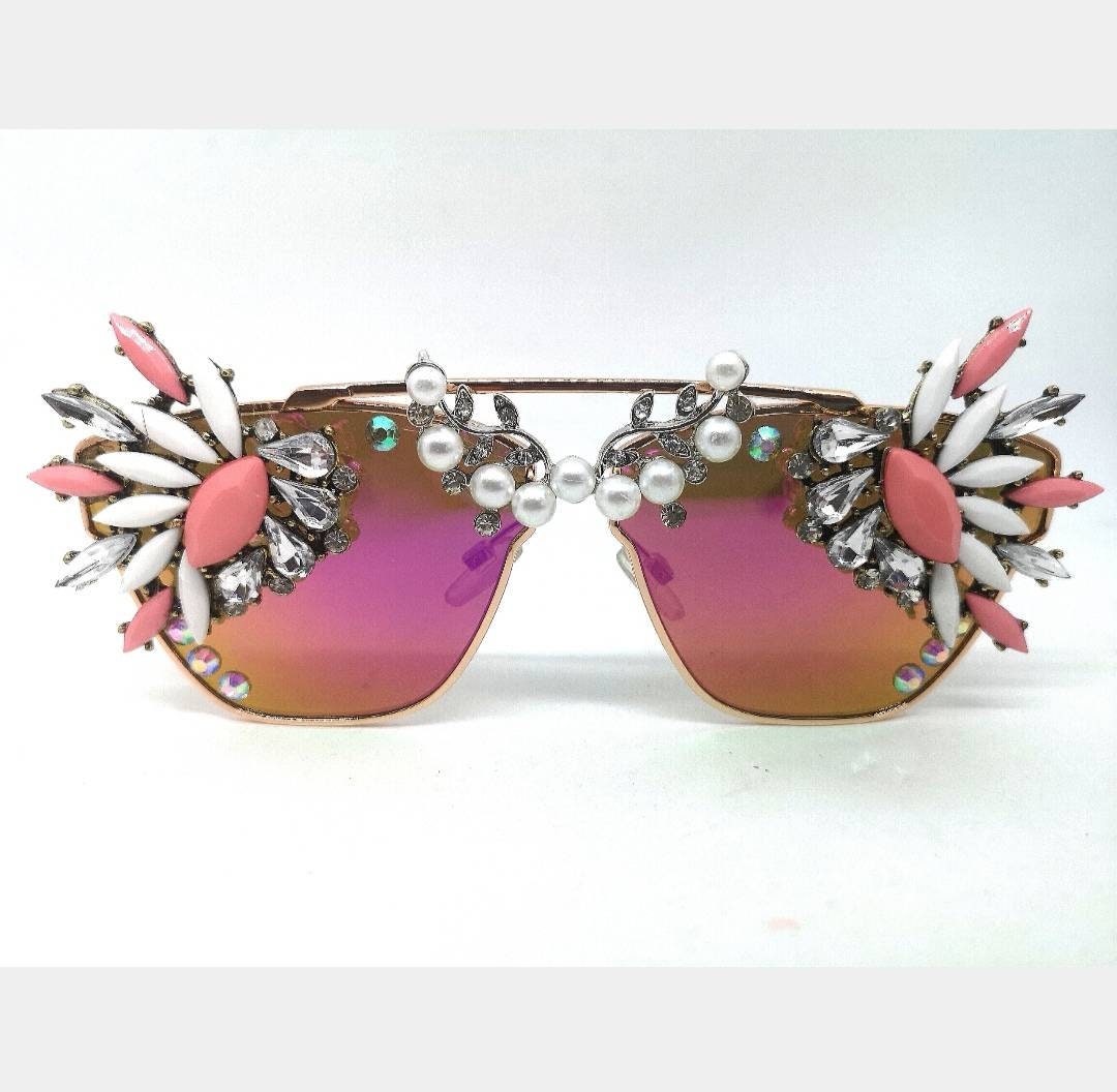pink designer sunglasses