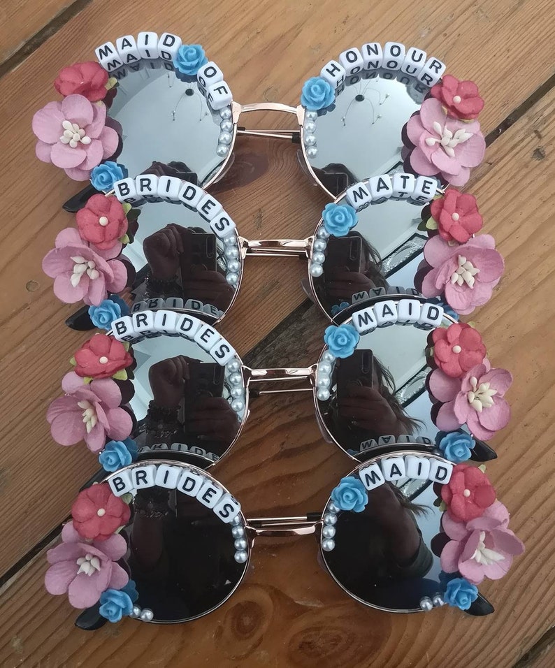 Bridesmaid Birthday Sunglasses Bachelorette Gift Hen Party Accessories Bride Tribe Group Accessories image 4