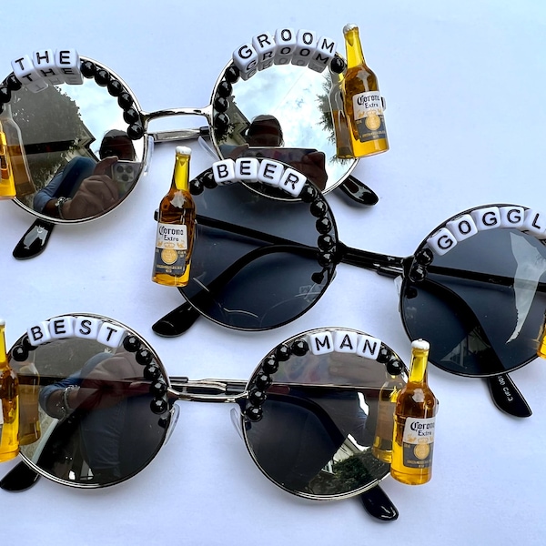 Mens Novelty The Groom Best Man Beer Goggles Sunglasses