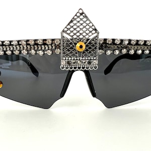Mens Funky Handmade Unique Statement Sunglasses with Embellishments