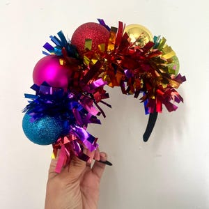 Colourful Christmas Tinsel Headband Crown