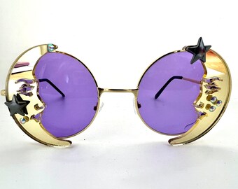 Lunettes de soleil violettes Funky Moon Rave Festival