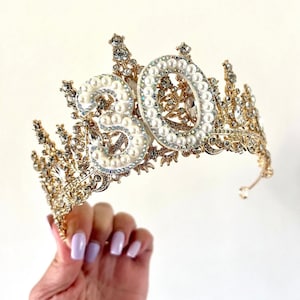 Tiara de aniversário de 18, 20, 21, 30, 40, 50 anos