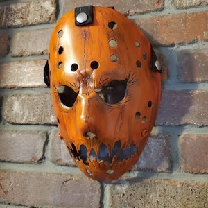 Jack o lantern hockey mask
