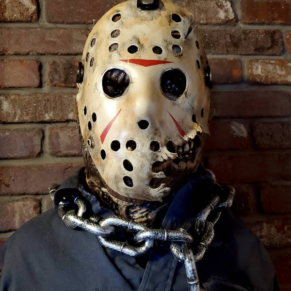 Jason mask with heavy damage