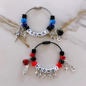 BTS SUGA Agust D Min Yoongi Handmade Keychains Keyrings Bag Charms